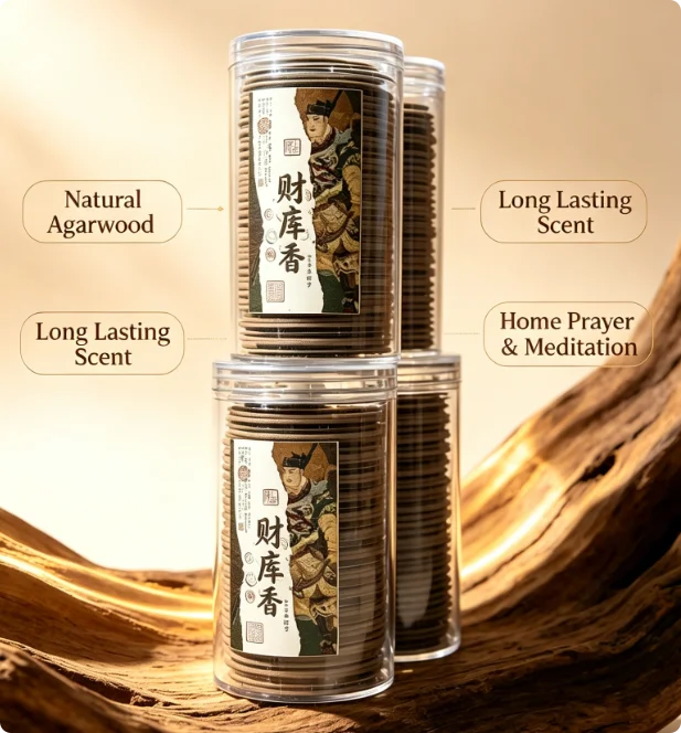 Premium Natural Agarwood Coil Incense, Ambergris Incense for Wealth Blessing, Long Lasting Oud Incense Coils for Meditation Hom