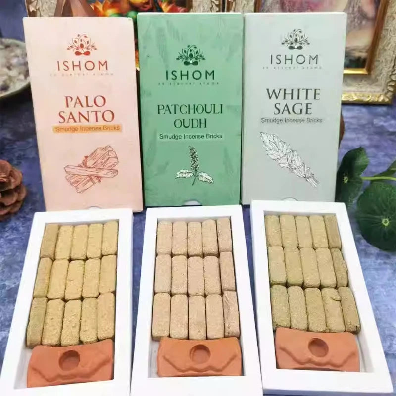 Peruvian Holy Wood Sage Sandalwood Rose Agarwood Plant Incense Brick Plant Agarwood Fragrance Sooth Mind Help Sleep Purifie Air