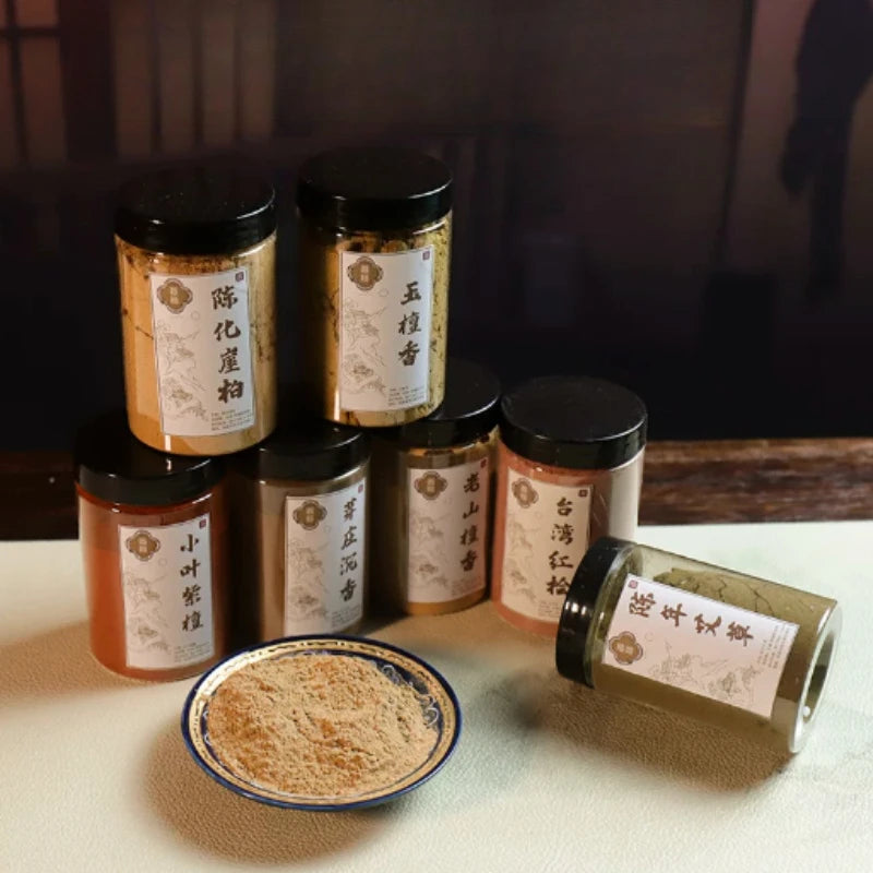 50g Natural Fragrance Powder Agarwood Sandalwood Cliff Cypress Powder Household Indoor Seal Incense Hand Incense Raw Materials