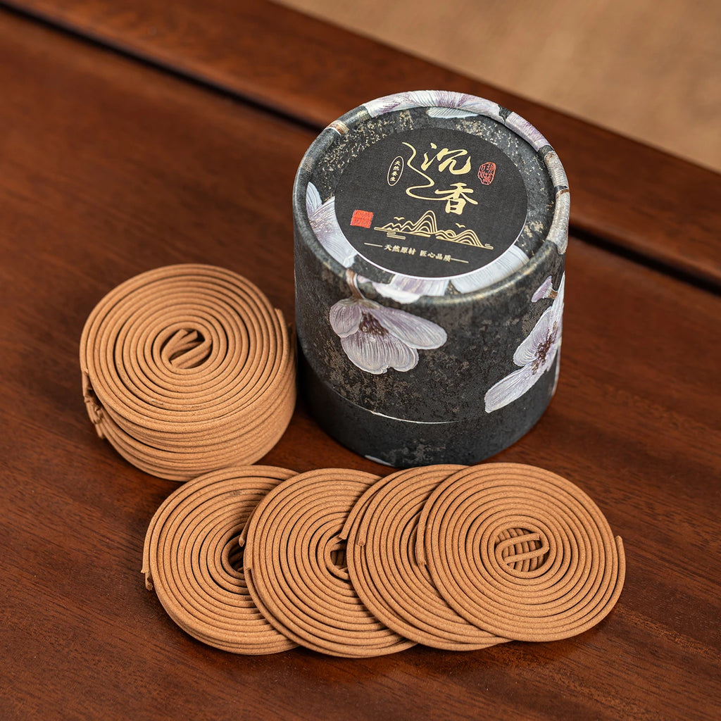 48Pcs Incense Coils with Rose, Osmanthus, Mugwort, Sandalwood, and Agarwood Scents, 4-Hour Burning Time, Indoor Floral Fragrance, Air Purification, Long-Lasting Fragrance