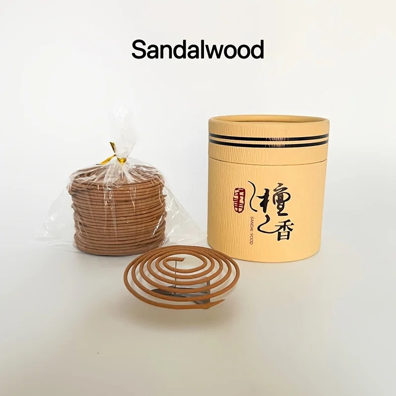 A Set of 24 Sandalwood Incense Sticks, Which Can Be Used to Make 48 Incense Tablets, Is Perfect for Purifying the Air and Eliminating Odors It Is an Ideal Choice for Home Cleaning, Meditation, Yoga, and Clearing Away Negative Energy, Suitable for Home and