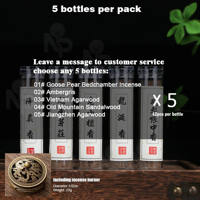 42pcs/tube Mini Natural Disk Incense, Sandalwood Agarwood Fragrance, Incense Burner,air purification calm nerves,study room club