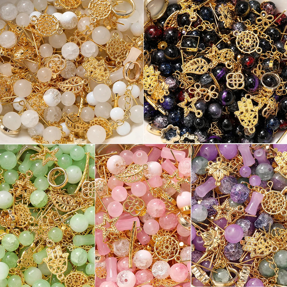 30-50G Mixed Glass Beads for DIY Jewelry Making