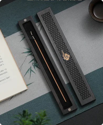 Mofan ebony lying  box household indoor stove wooden gift  box    insert agarwood line incens