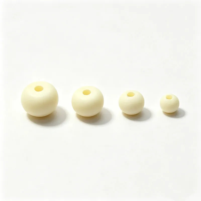 White Yak Bone Beads 100pcs 8-12mm Oval