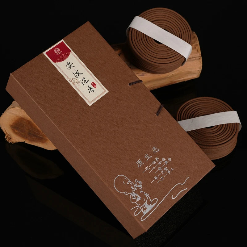 4-Hour Indonesian Agarwood Incense Coil Household Indoor Gift Box Temple Worship Study Rooms Office Calms Mind Promotes Sleep