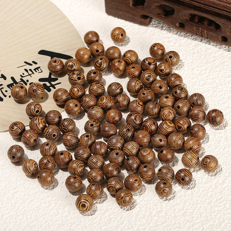 50 Pcs/lot Natural Black Sandalwood Bead Round Loose Spacer Buddha Wooden Bead For Jewelry Making Diy Necklace Bracelet Supplies