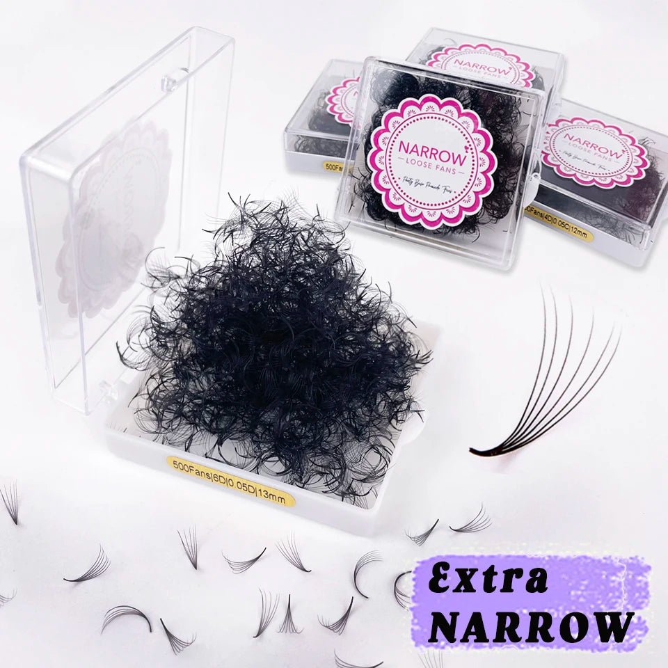 Extra Narrow Pointy Base Premade Volume Fans Lashes