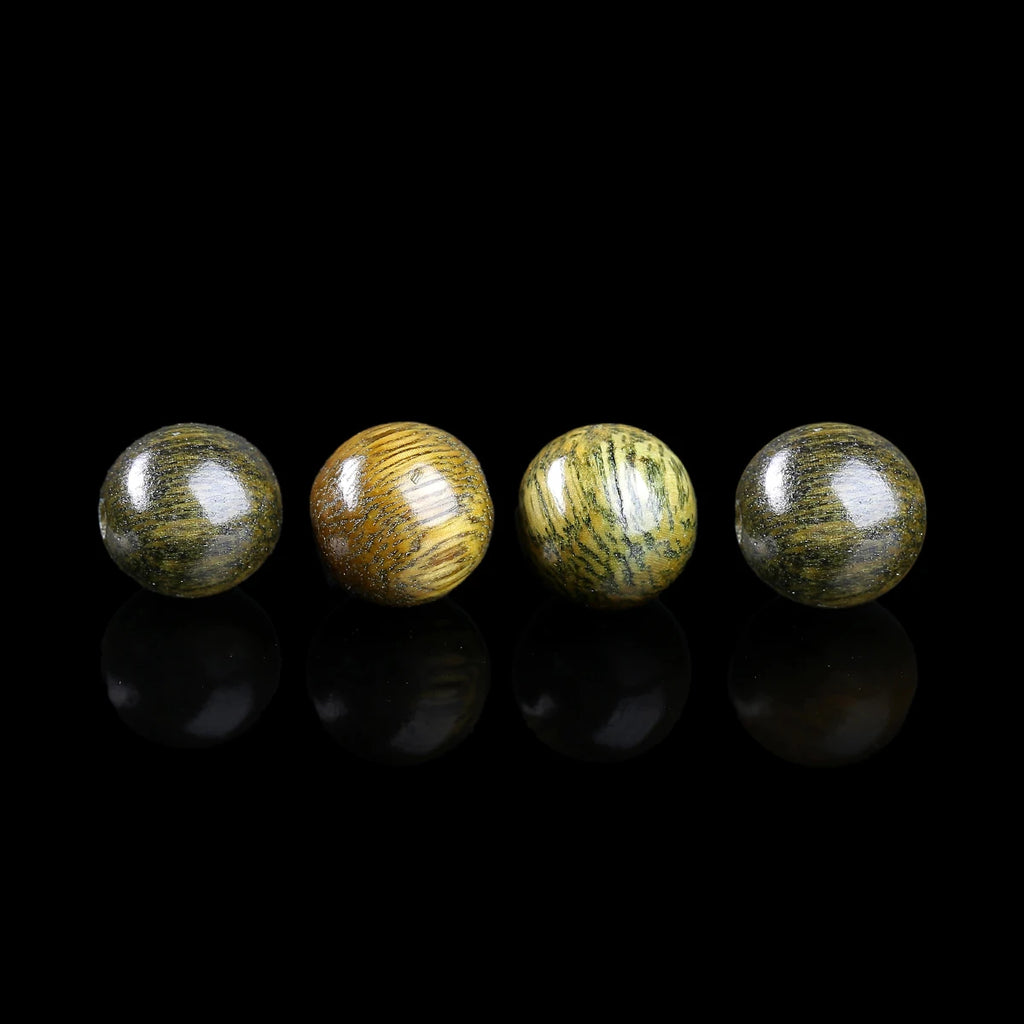 JD Green Sandalwood Loose Round Spacer Beads Accessories for DIY Bracelet Necklace Handmade Jewelry Making Supplies
