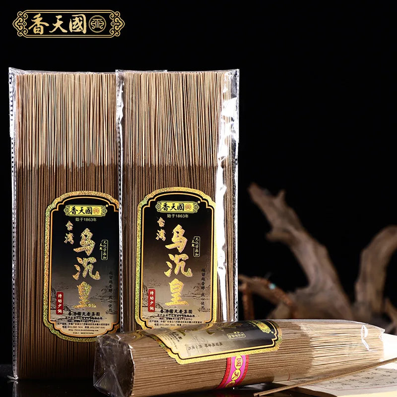Taiwan Wu Shen Huang Bamboo Stick Incense Sandalwood Agarwood 33cm 500g Bundle For Home Temple Aromatherapy