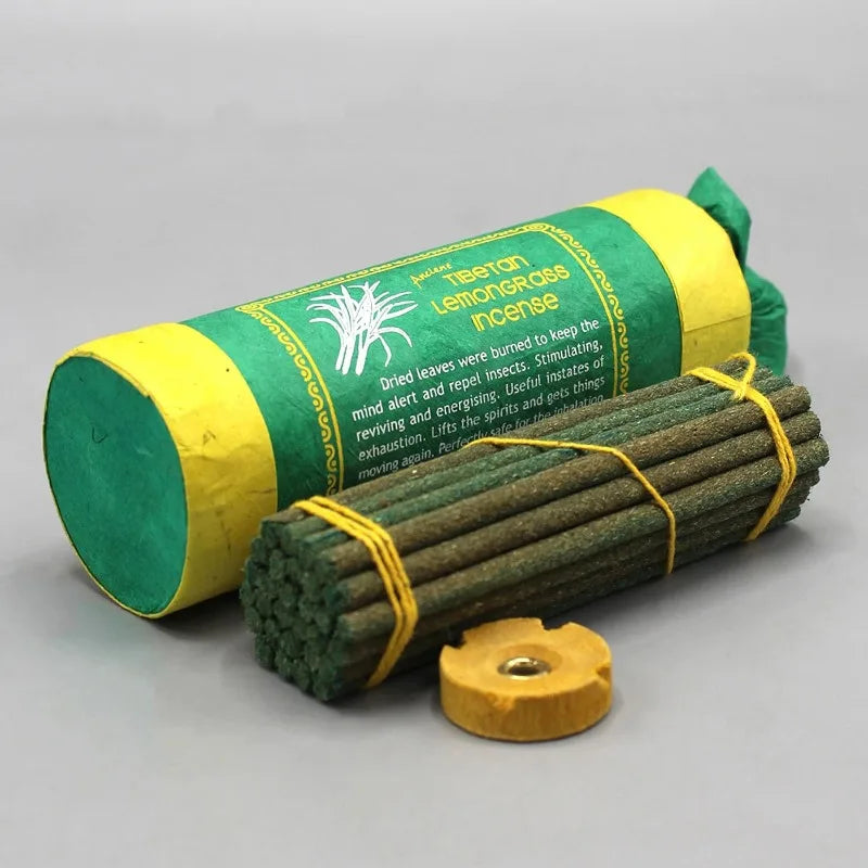 30PC Nepal Handmade Incense Sticks Ancient Tibetan Fragrance Colored Short Tube Thick Thread Incense Cedar Palo Santo White Sage