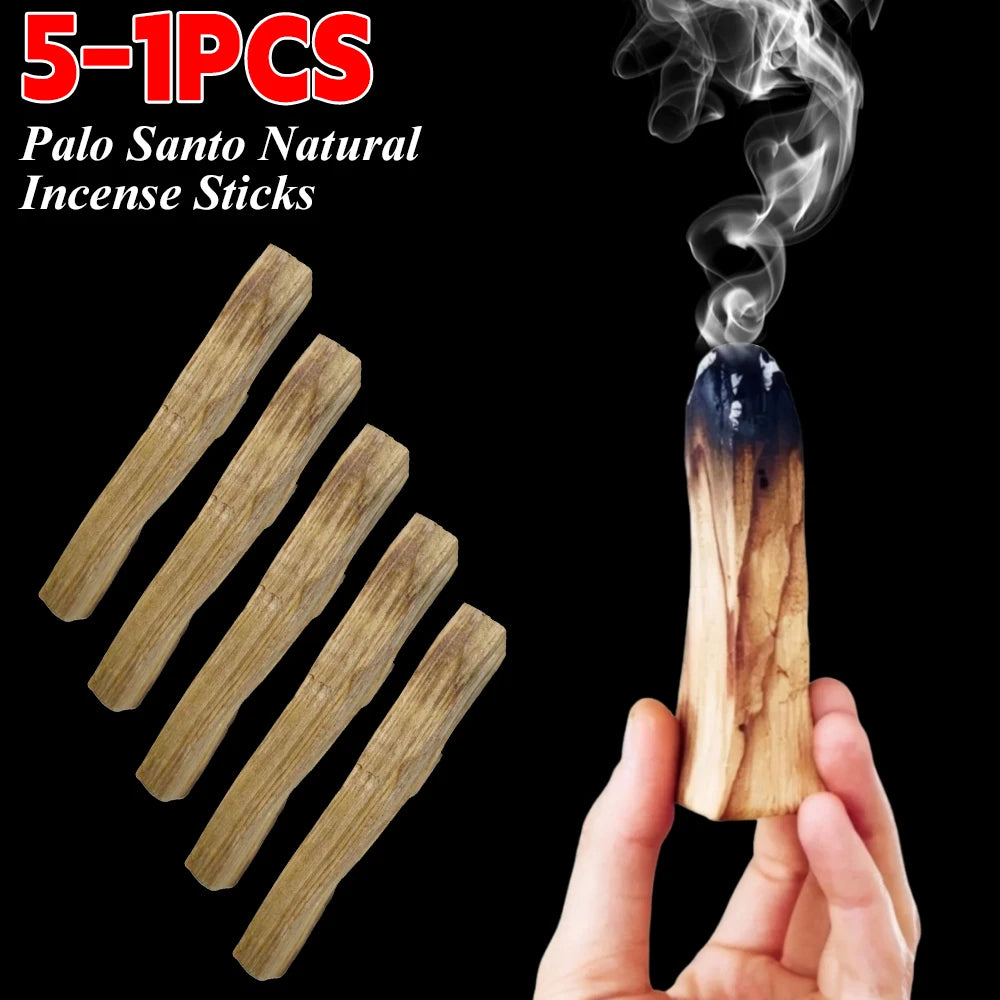 50-1PCS Palo Santo Natural Incense Sticks Wooden Aromatherapy Smudge Sticks No Smell for long-lasting application of Yoga Buddha