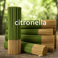 Citronella Scented Aromatherapy Sticks - 22.0cm Long Bamboo Incense Sticks, Long-Lasting Fragrance, Air Purification and Relaxation, 45-Minute Burning Time, Wood-Like Summer Scent, Suitable for Home, Camping, Garden, P