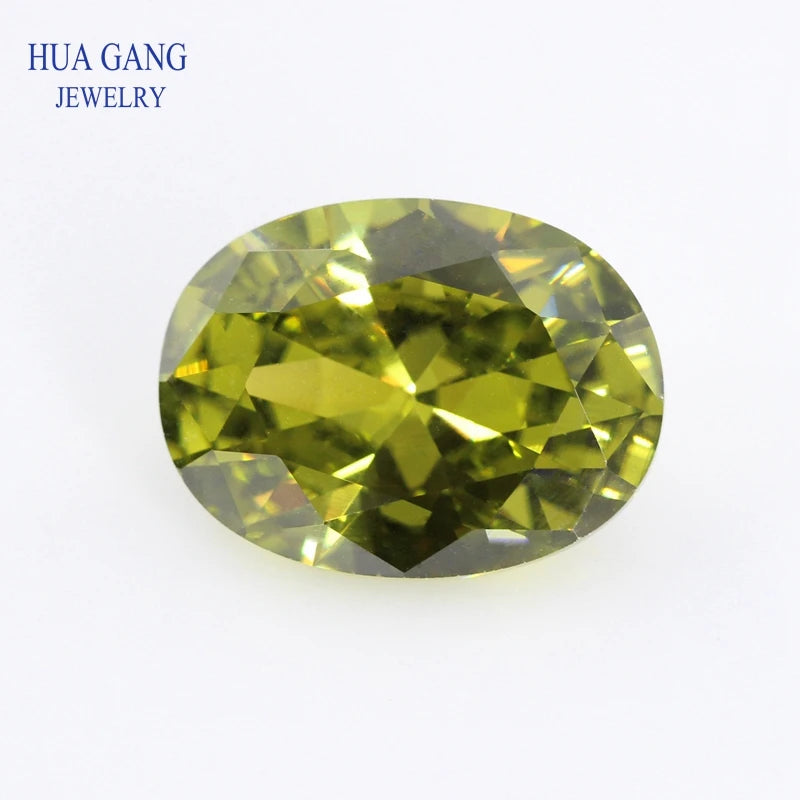 5A CZ Oval Shape Size 2x3mm~13x18mm Synthetic Gems Cubic Zirconia For Jewelry, White Garnet Black Golden Yellow Amethyst