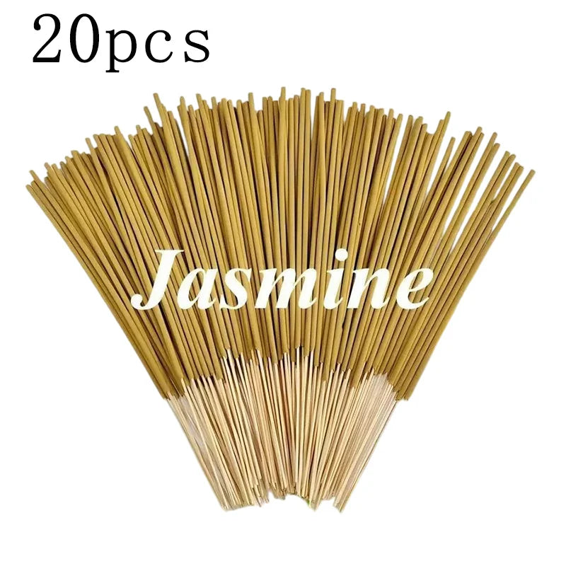 20/50/100/200/300/500Pcs Jasmine Incense Sticks 8.66in Long Lasting Aroma for Yoga Meditation Home Living Room Study