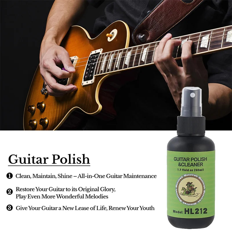 Guitar Cleaning All IN ONE Kit Fretboard Lemon Oil Polish Guitar String-cleaner For Guitar Cleaning And Maintenance