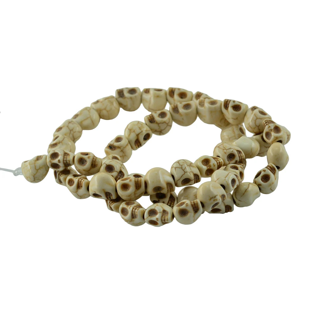White Howlite Skull Beads 8x6mm 10x8mm 12x10mm Loose Stone Beads