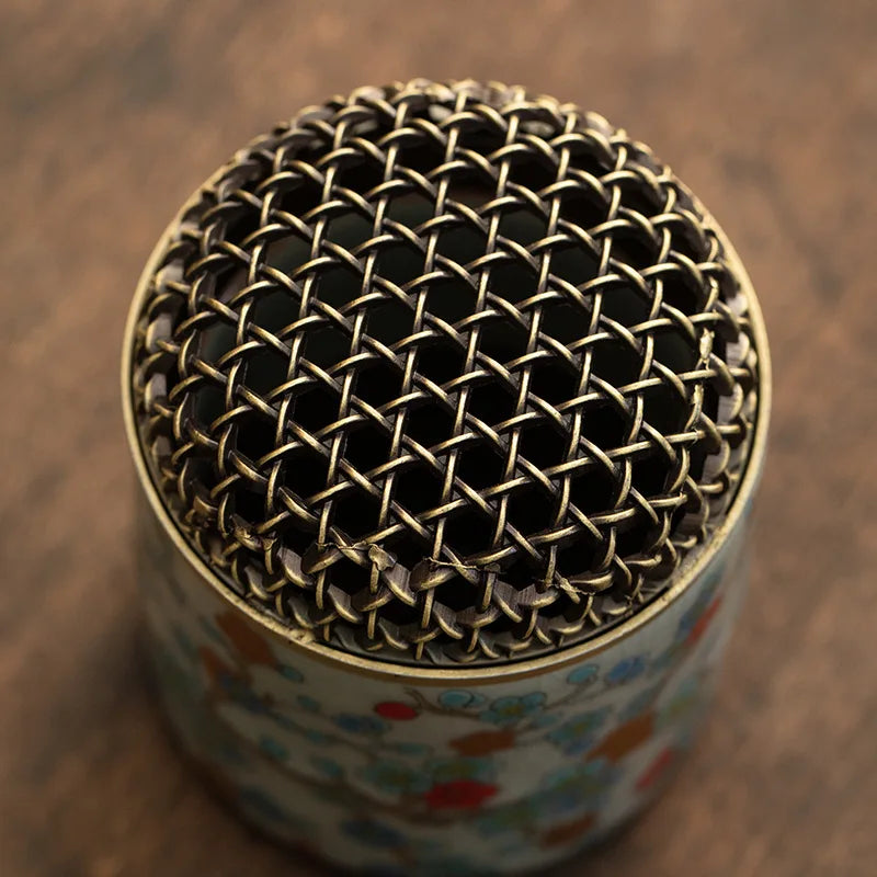 Retro Ru Kiln Ceramic Incense Burner Small Household Indoor Tea Ceremony Incense, Agarwood and Sandalwood Aroma Diffuser Tools