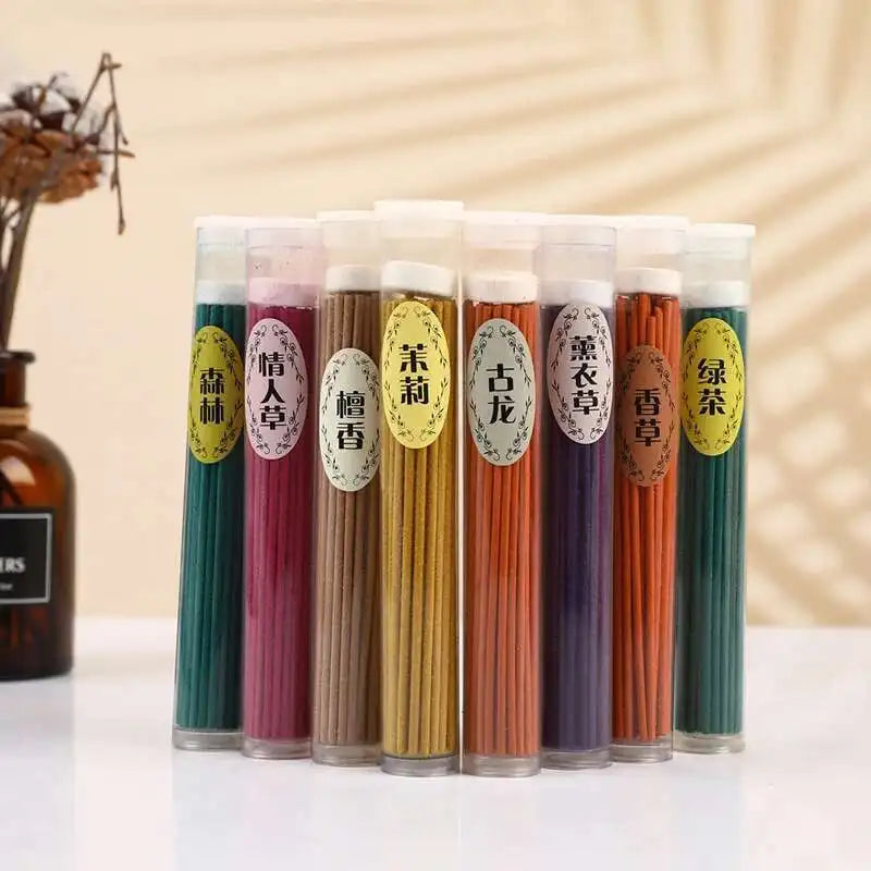 50 pcs Natural Plant Incense Sticks Aromatherapy Fragrance Spices Fresh Air Aroma Air Frenshener Deodorant Lavender