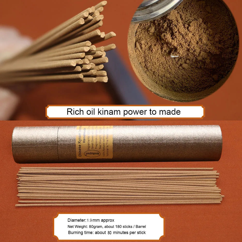 Premium QiNan Oudh Incense Sticks Handmade Eco-Friendly 80g Pure Agarwood Aroma for Home Meditation Yoga Relaxation Fragrance