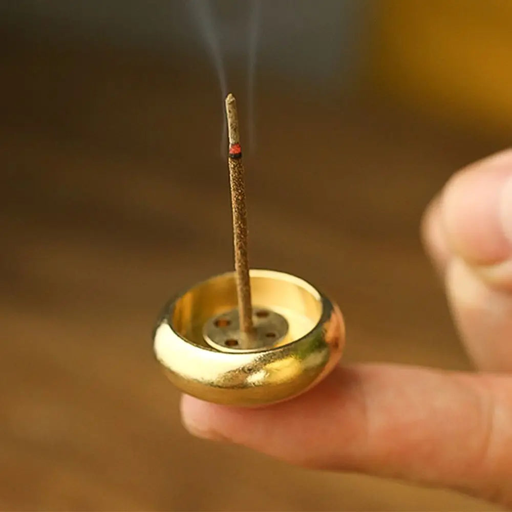 Flower Cones Censer Sandalwood Coil Base Copper Incense Holder Home Decoration Incense Sticks Burner Mini Accessories