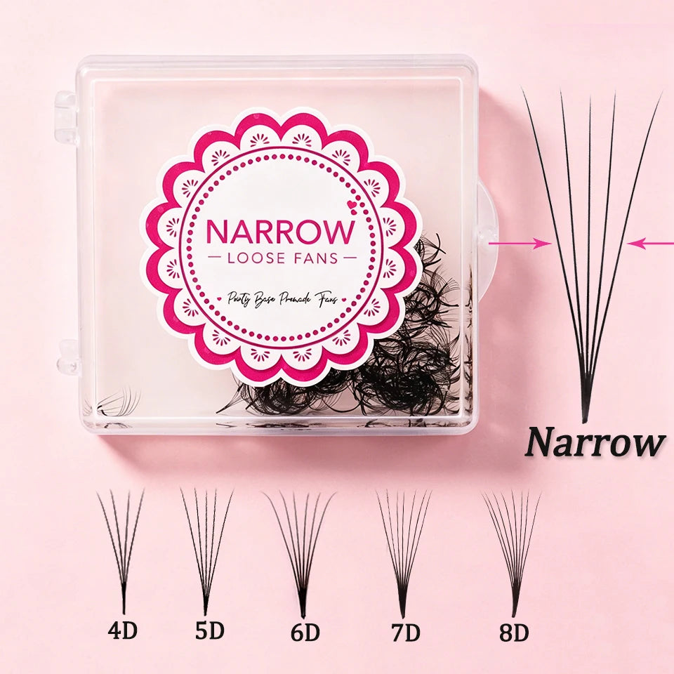 Extra Narrow Pointy Base Premade Volume Fans Lashes