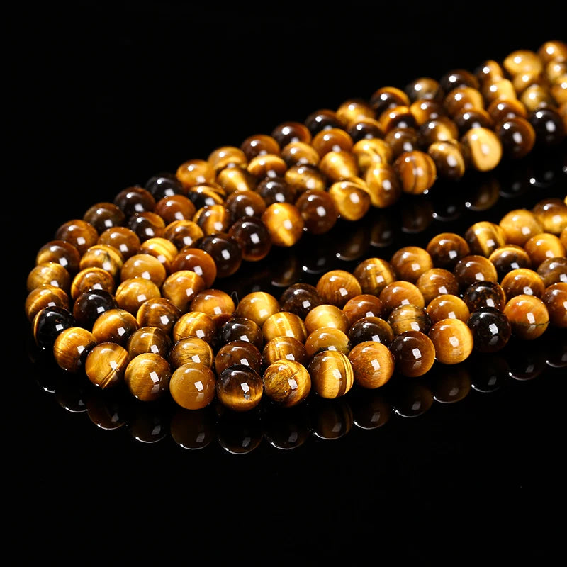 Wholesale Natural Yellow Tiger Eye Stone Bead Loose Spacer 4 6 8 10 12mm For Jewelry Making Diy Necklace Bracelet Accessoy