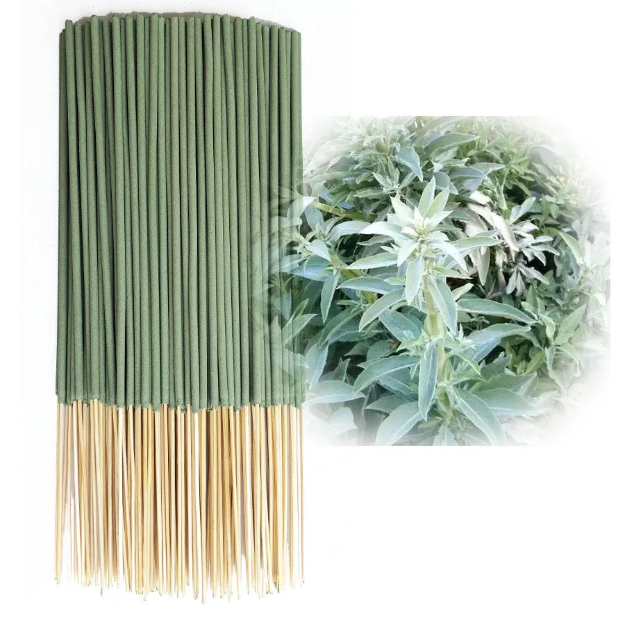 Clean and low powder 22cm/8.66inch white sage bamboo stick incense, suitable for home, hotel, yoga studio and other places