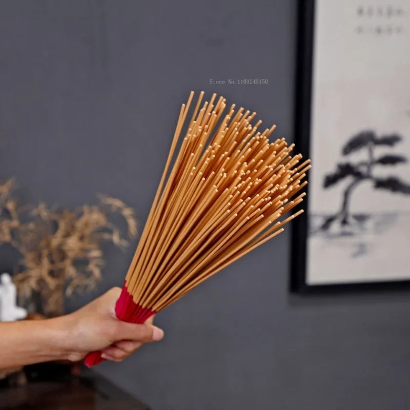 250/500g Smokeless Sandalwood 32.5cm Natural Stick Temple Ritual Buddha Aromatherapy Soothing Essence Purifying Air Fragrance