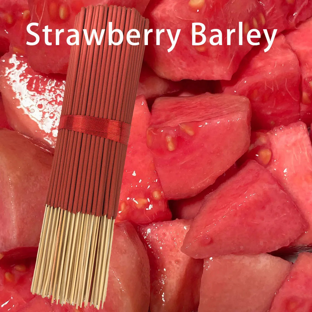 Red Handmade Strawberry and Guava Scented Sticks, Combining the Scents of Strawberry and Guava, Vintage-Scented Incense Sticks, Suitable for Camping, Travel, Garden, and Holidays (Halloween, Christmas, Thanksgiving)
