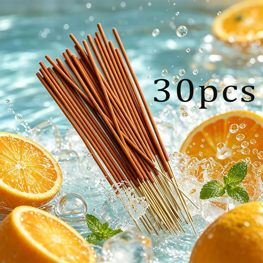 Citrus-Scented Incense Sticks, 22.0cm - Long-Lasting Fragrance, Natural Wood Scent, Suitable for Yoga, Meditation, Relaxation, and Sleep Aid - Perfect for Home Decor, Hotels, and Spas