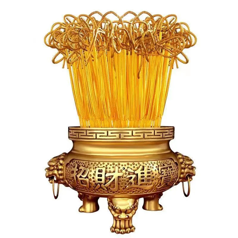 500 sticks Natural Smokeless Golden God of Wealth Roll Money Incense Sticks Worship Buddha Bamboo Joss Stick Incense