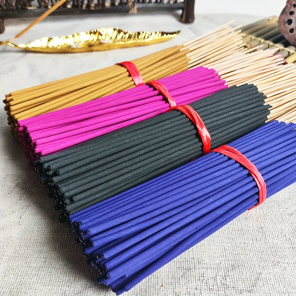 80/200 Natural Incense Sticks - Home Decoration, Tea Rooms and Hotels | Suitable for Meditation and Helps with Sleep | Scents: Lavender, Cherry Blossom, Rose, Jasmine, Ideal Holiday Gift