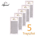 AGUUD 5 Trays/Lot Thin Roots Slim Base Premade Fans Lash Sharp Pointy Base Promade Russian Volume Fans Eyelash Extensions Faux