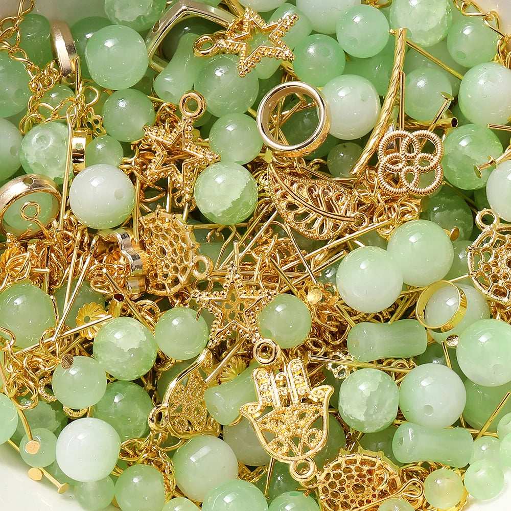 30-50G Mixed Glass Beads for DIY Jewelry Making
