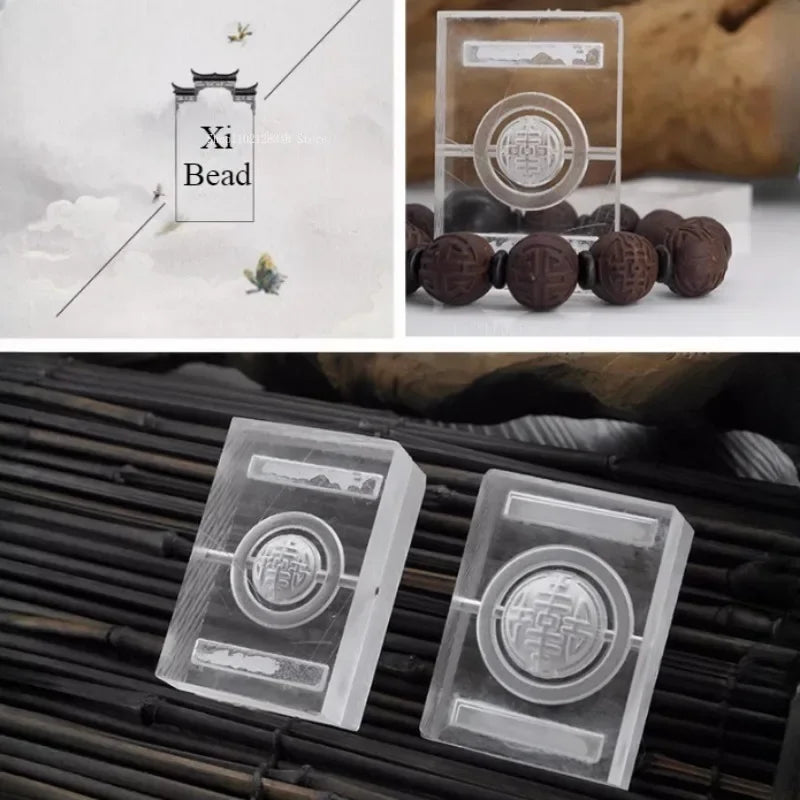 1.2mm/1.5mm Bead Mould Acrylic Material DIY Handmade Pomander Mold Zen Bracelet Accessorie Article for Amusement Making Tools