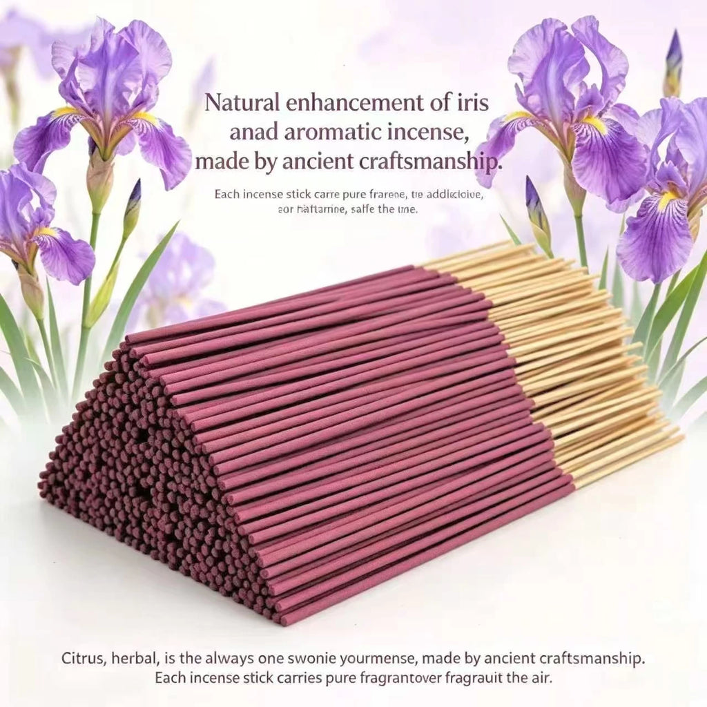 22cm Iris Flower Incense Sticks with Long-Lasting Fragrance, Suitable for Home Bedrooms, Study Rooms, Living Rooms, Tea Rooms, and Reception Rooms, to Purify the Air and Relax the Mind