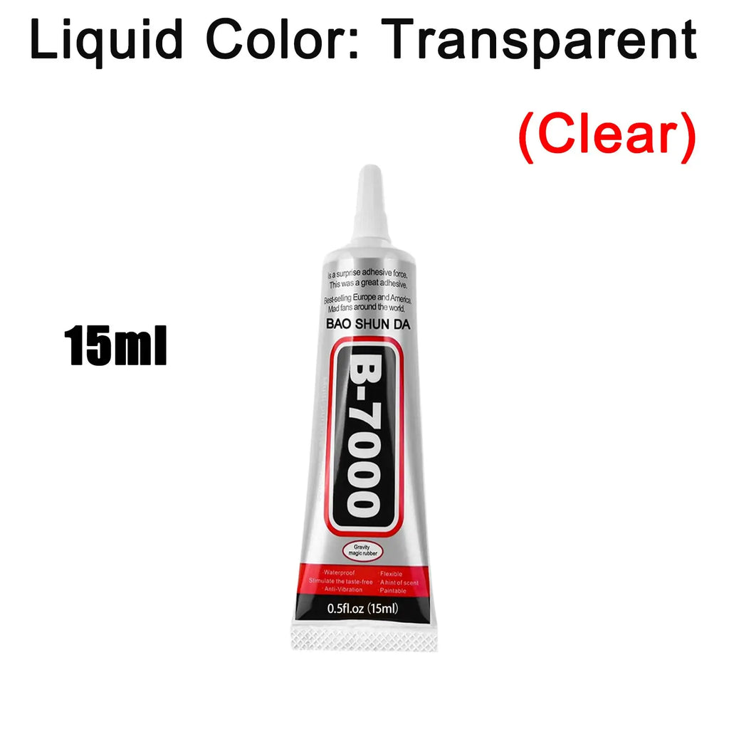 B7000 Semi-Fluid High-Viscosity Clear Adhesive for Gemstones, Diamonds, Rhinestones, and Jewelry Making – 15ml