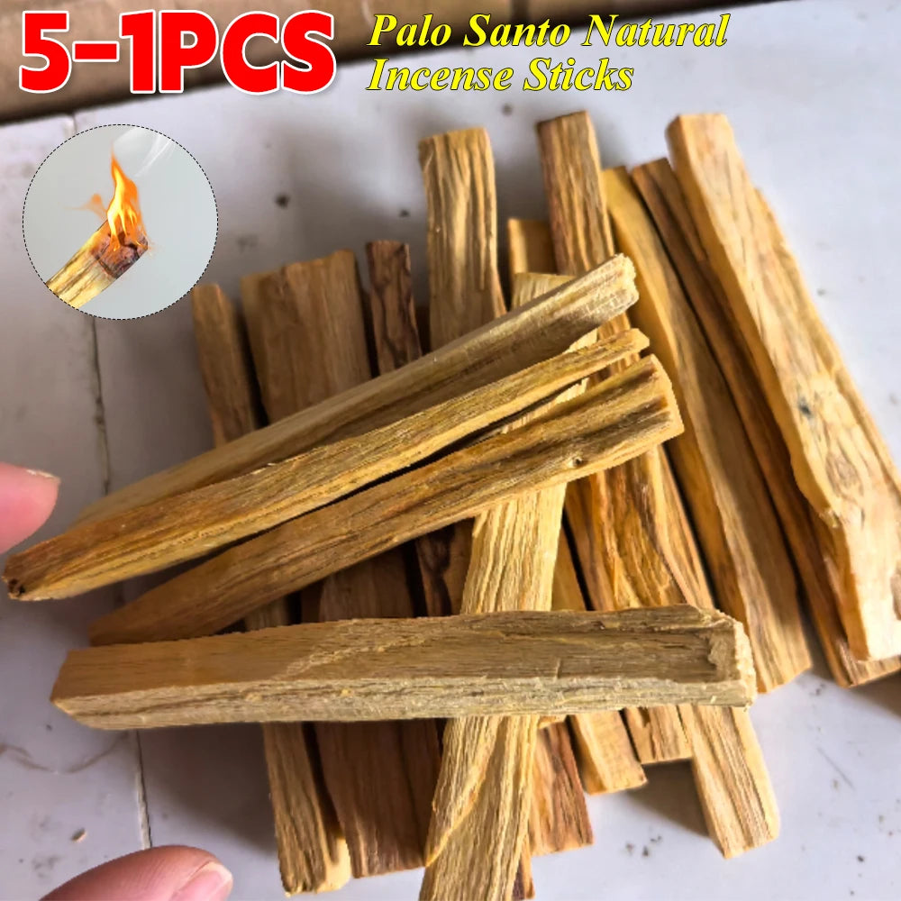 50-1PCS Palo Santo Natural Incense Sticks Wooden Aromatherapy Smudge Sticks No Smell for long-lasting application of Yoga Buddha