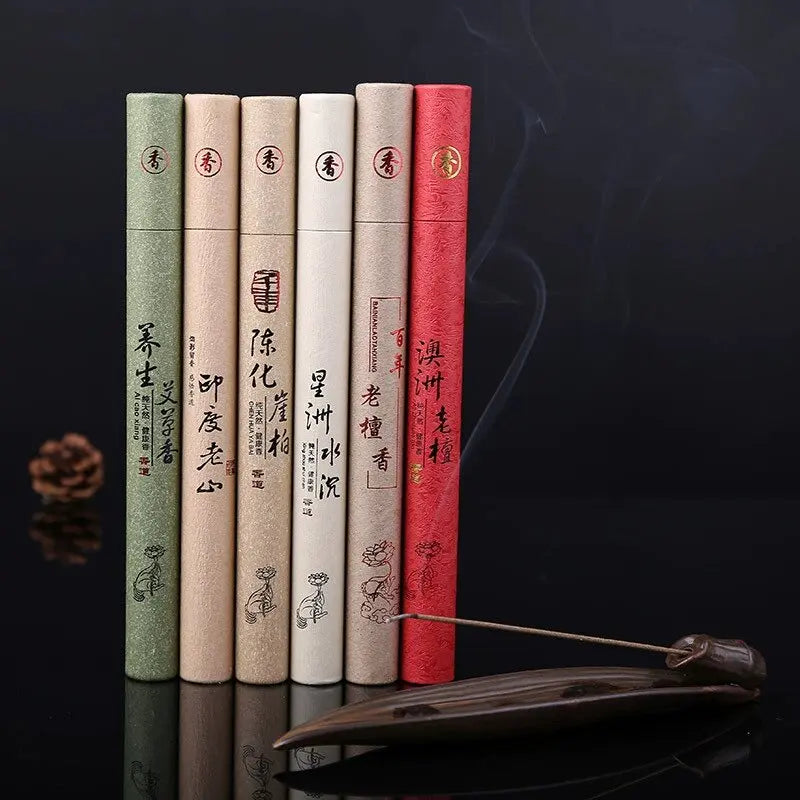 2Box Natural Sandalwood Incense Sticks 40pcs/box Sleeping Aiding Tranquilize Mind Refreshing Scents for Home Office Bedroom