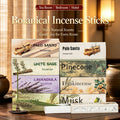 1 Box Contains 35 Incense Sticks, 9 Different Scents: Frankincense, Lavender, Lemongrass, White Musk, Sage, Pine Cone, Vanilla, Sacred Wood, Thick Incense Sticks, Suitable as a Long-Lasting Fragrance Gift for the Home