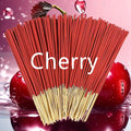 Handmade Cherry Scented Incense Sticks - 22.0cm Long-Lasting Artificial Wooden Incense Sticks, Safe and Non-Irritating for Indoor and Outdoor Use, Feather-Free Yoga and Meditation Decorations, Suitable for Camping, Travel, Garden, and Holidays (Halloween,