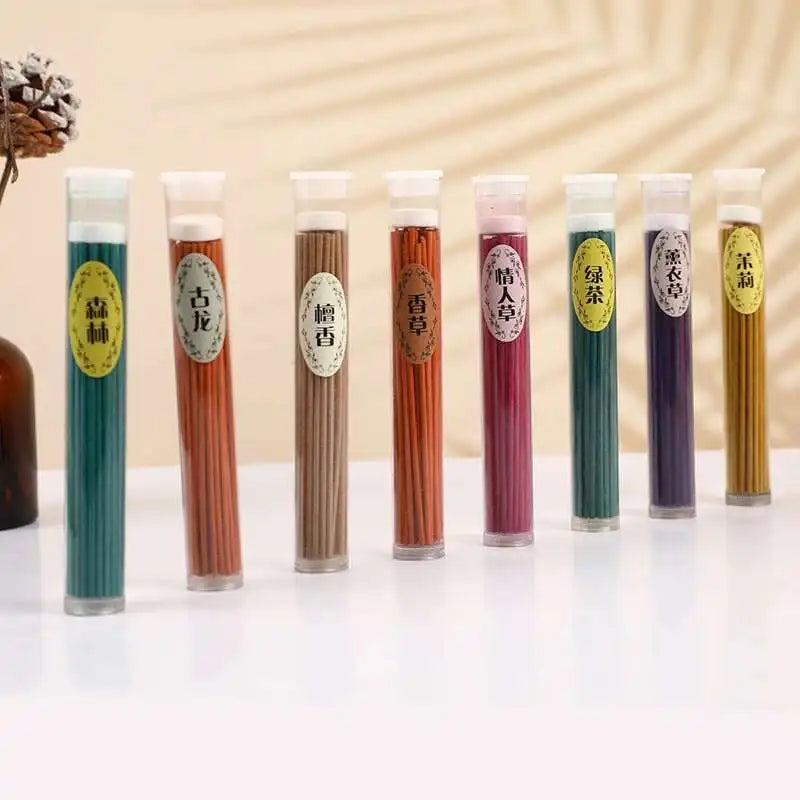 50 pcs Natural Plant Incense Sticks Aromatherapy Fragrance Spices Fresh Air Aroma Air Frenshener Deodorant Lavender