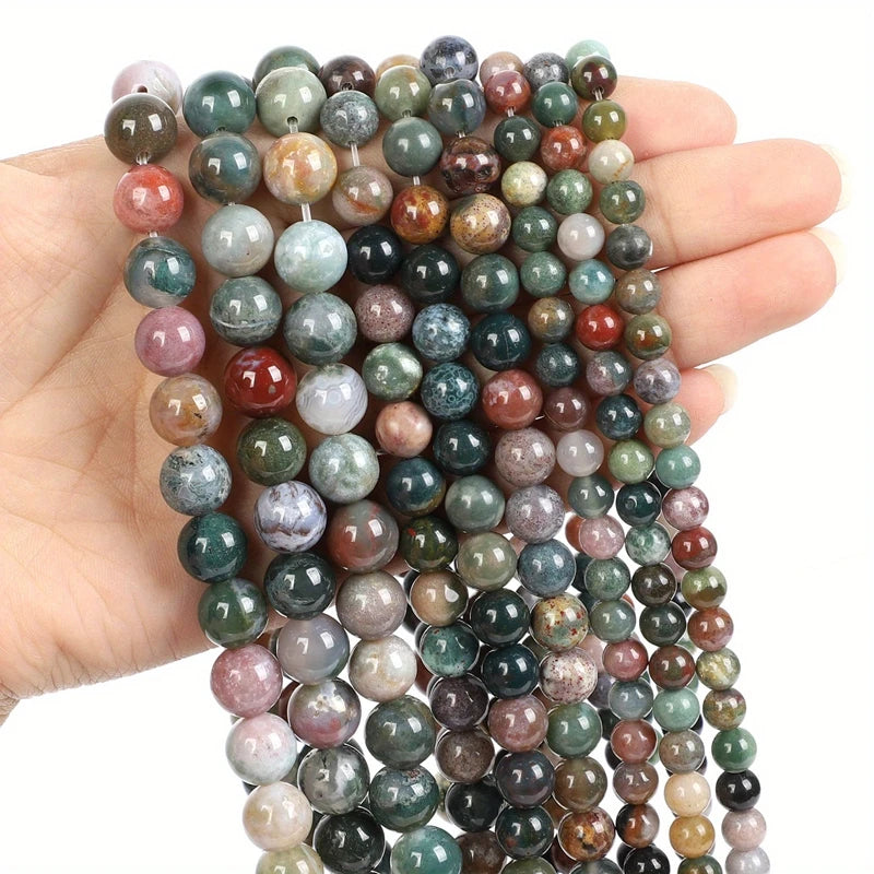4-12mm Natural Stone Beads Amethysts Obsidian Agates Jade Garnet Quartzs Beads For Jewelry Making DIY Bracelet Necklace Supplies