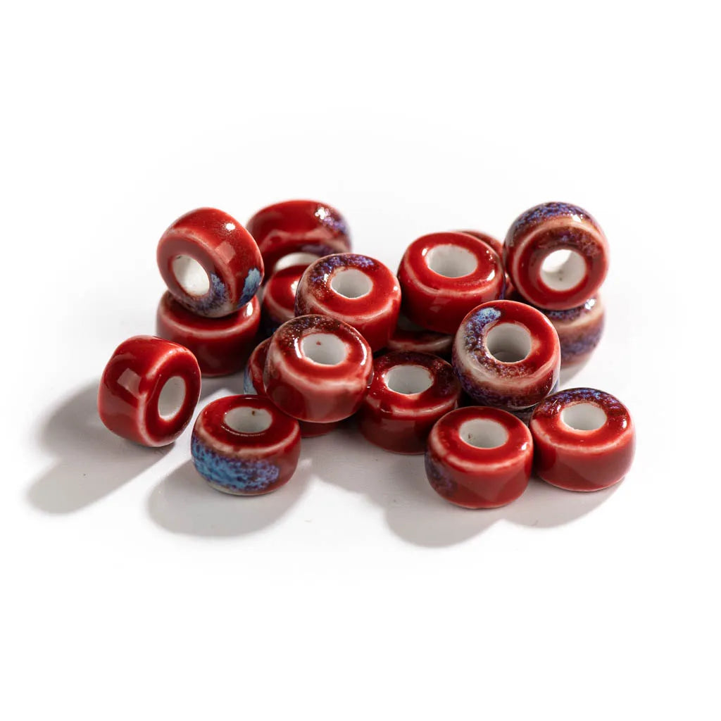 10mm Vintage Ceramic Beads 20pcs Handmade Jewelry Making