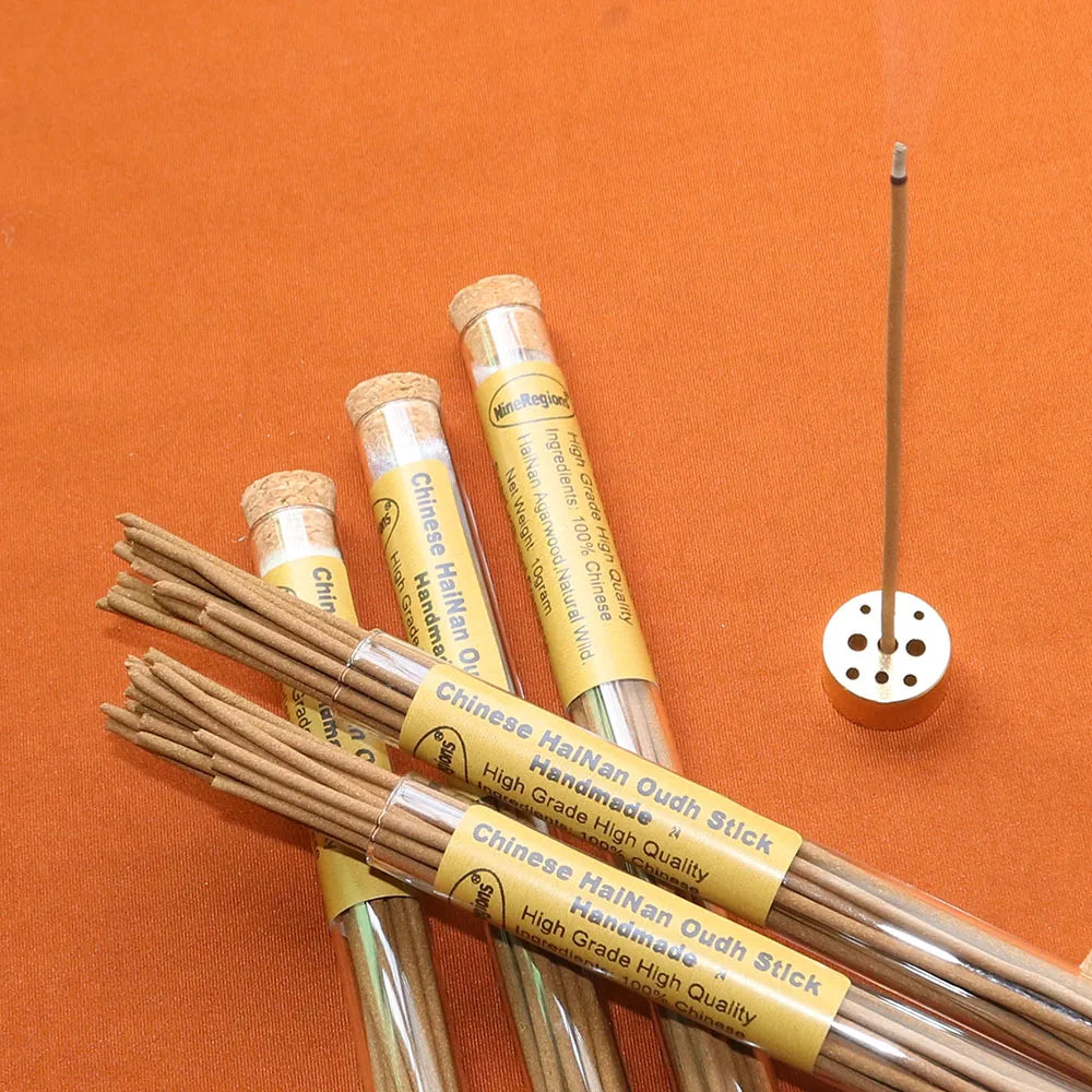 Premium Hainan Agarwood Oud Incense Sticks 10gram Handmade Natural Organic Eco-Friendly More Sweet Cool Fragrance High Quality