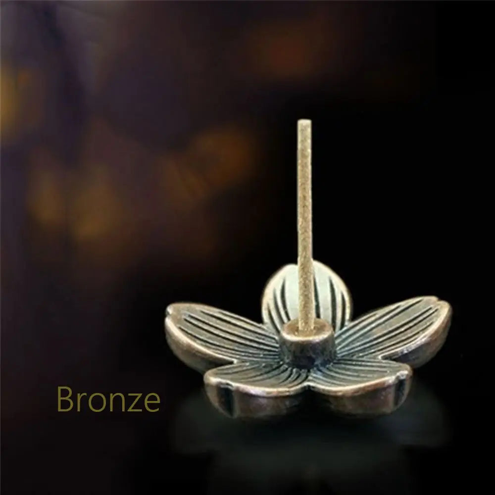 Flower Cones Censer Sandalwood Coil Base Copper Incense Holder Home Decoration Incense Sticks Burner Mini Accessories