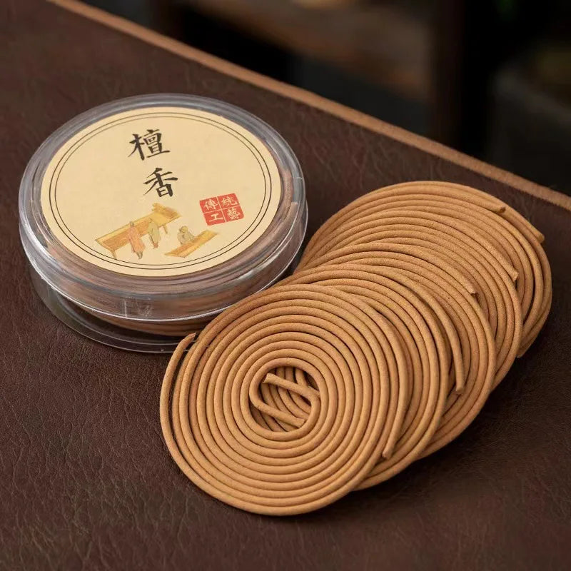20pcs/box Lavender Jasmine Coil Incense Sandalwood Rose Rolled Incense Aromatherapy Yoga Meditation Home Fragrance Decoration
