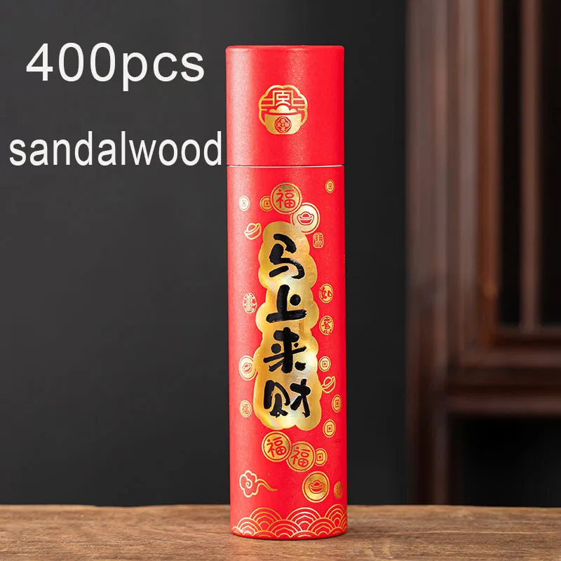 400Pcs Natural Laoshan Sandalwood Incense Sticks, Made from High-Quality Sandalwood, with a Long-Lasting Fragrance, Long Burning Time, and a Natural Rich Aroma, Which Has the Effect of Freshening the Air, Eliminating Odors, Calming the Mind, and Providing