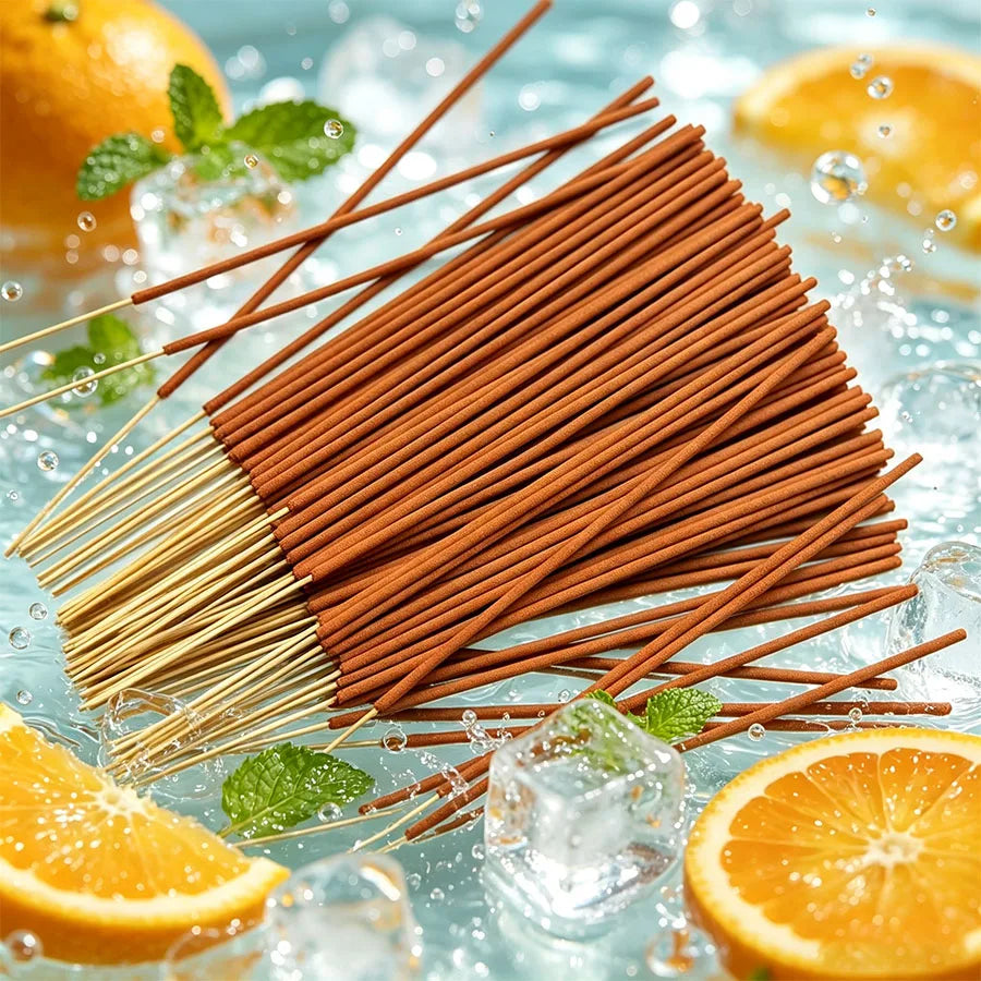 Citrus-Scented Incense Sticks, 22.0cm - Long-Lasting Fragrance, Natural Wood Scent, Suitable for Yoga, Meditation, Relaxation, and Sleep Aid - Perfect for Home Decor, Hotels, and Spas